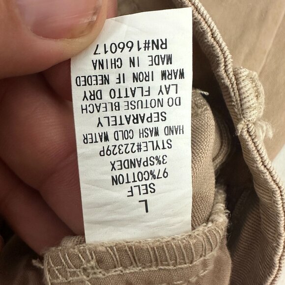 Blue B Collection Flared Khaki Jeans With Rhinestone Fringe Pockets Size L - Picture 6 of 7